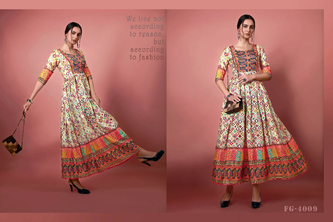 Fg Jennifer 4006 Fancy Anarkali Long Kurti Collection